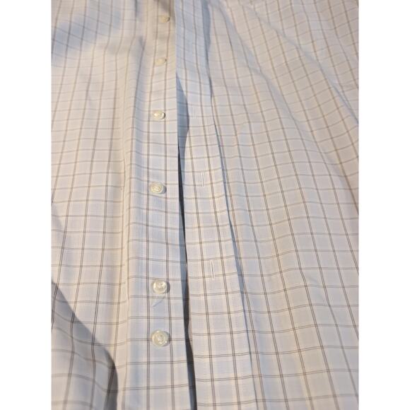 Brooks Brothers Dress Shirt Mens 16.5 33 Regent Blue Plaid, Button Down Non-Iron - Picture 5 of 7